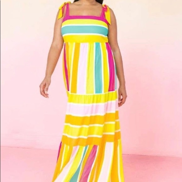 Flying Tomato Plus Size Colorful Maxi Dress NWT - Picture 5 of 7